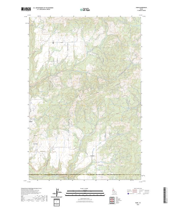 US Topo 7.5-minute map for Park ID