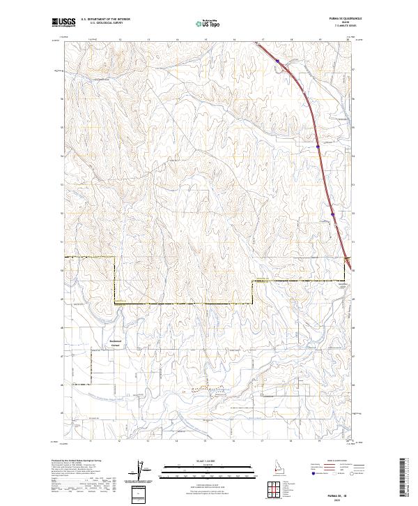 US Topo 7.5-minute map for Parma SE ID