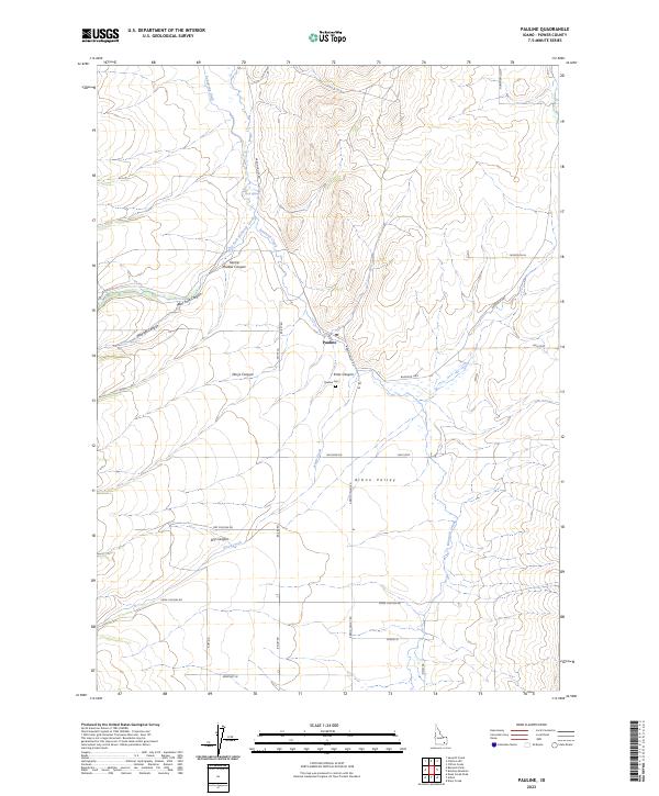 US Topo 7.5-minute map for Pauline ID