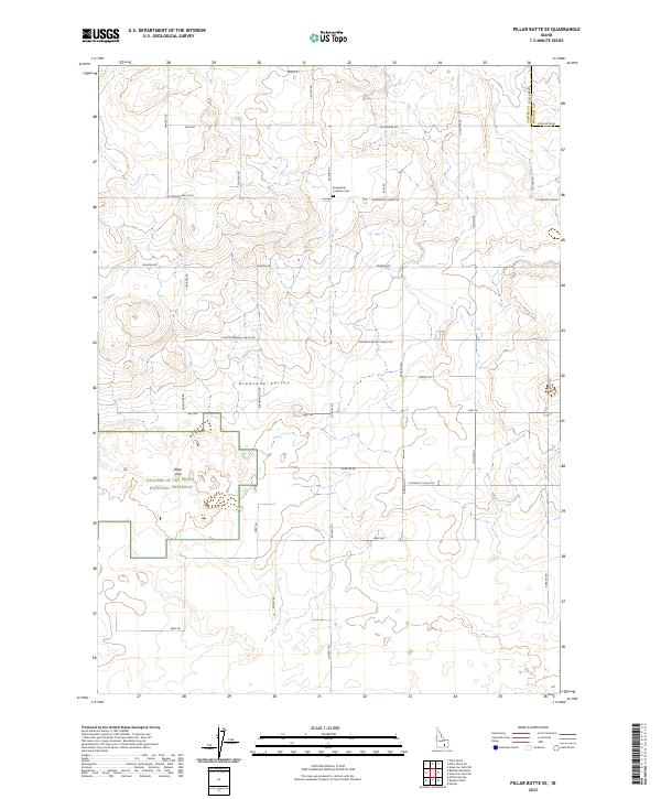 US Topo 7.5-minute map for Pillar Butte SE ID