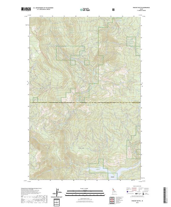 US Topo 7.5-minute map for Pinchot Butte ID