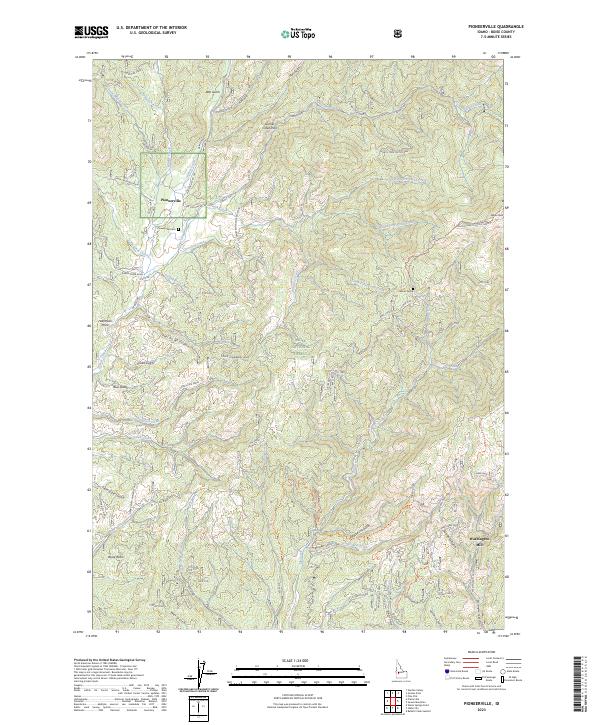 US Topo 7.5-minute map for Pioneerville ID