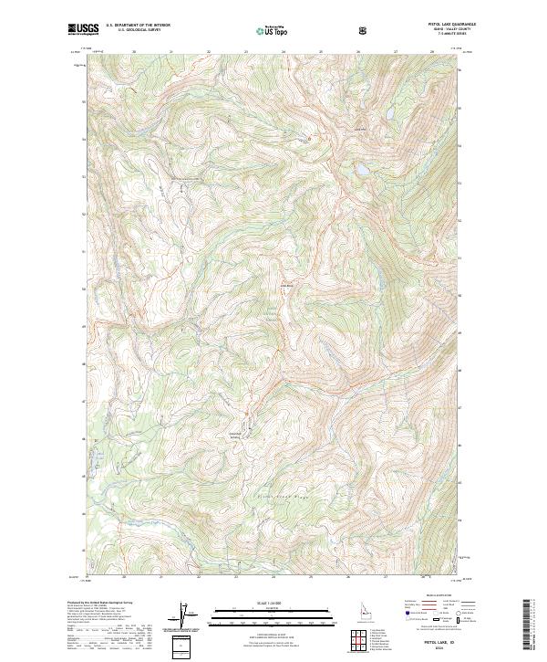 US Topo 7.5-minute map for Pistol Lake ID