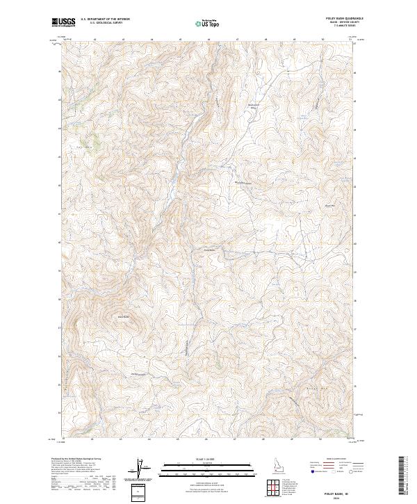 US Topo 7.5-minute map for Pixley Basin ID