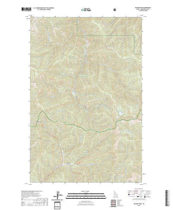 US Topo 7.5-minute map for Polaris Peak ID