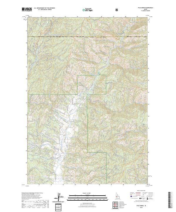 US Topo 7.5-minute map for Pyle Creek ID