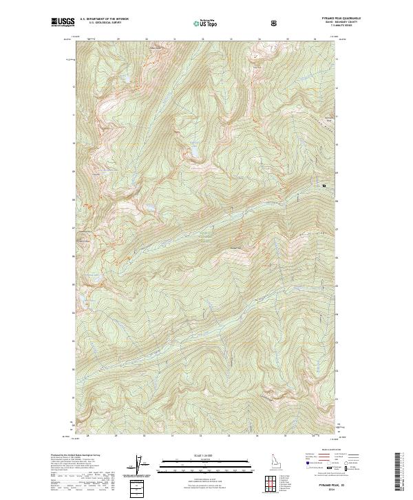 US Topo 7.5-minute map for Pyramid Peak ID