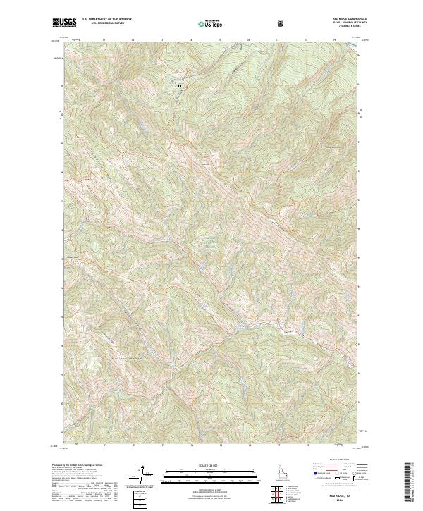 US Topo 7.5-minute map for Red Ridge ID