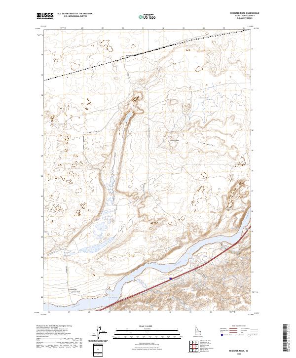 US Topo 7.5-minute map for Register Rock ID