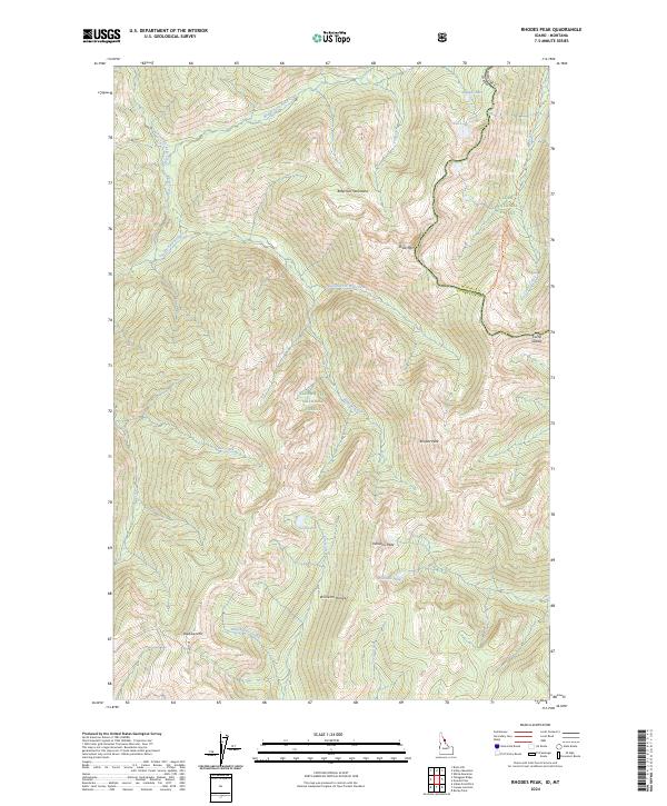 US Topo 7.5-minute map for Rhodes Peak IDMT