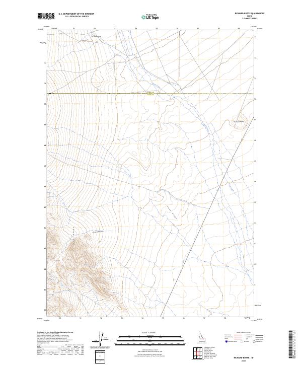 US Topo 7.5-minute map for Richard Butte ID