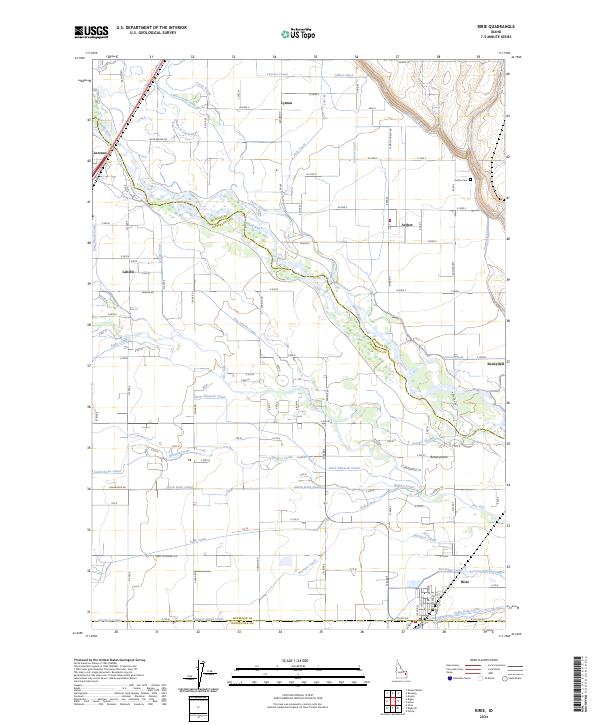 US Topo 7.5-minute map for Ririe ID