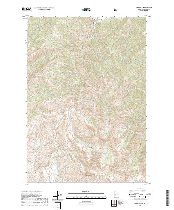 US Topo 7.5-minute map for Robinson Bar ID