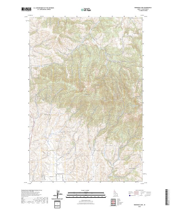 US Topo 7.5-minute map for Robinson Lake ID