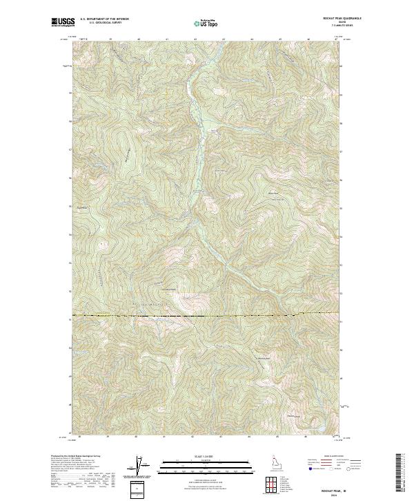 US Topo 7.5-minute map for Rochat Peak ID