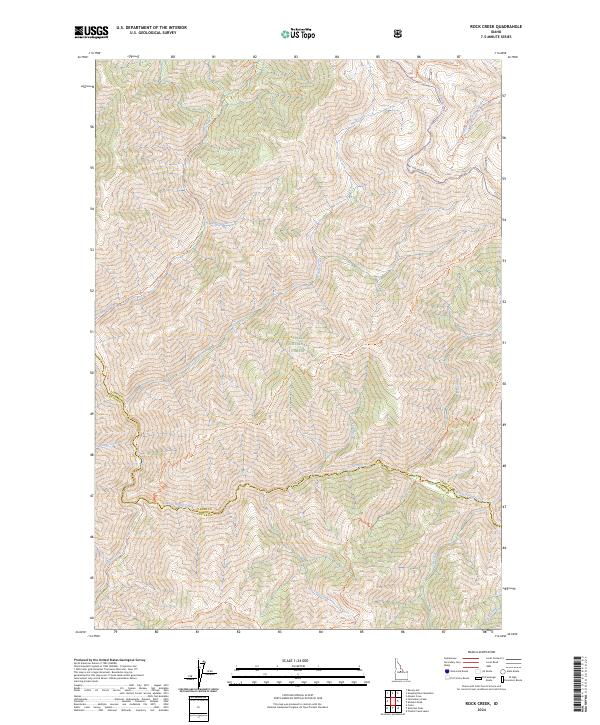 US Topo 7.5-minute map for Rock Creek ID