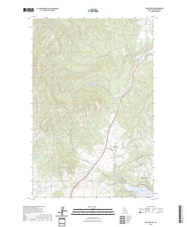 US Topo 7.5-minute map for Rockford Bay ID