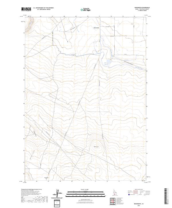 US Topo 7.5-minute map for Roseworth ID