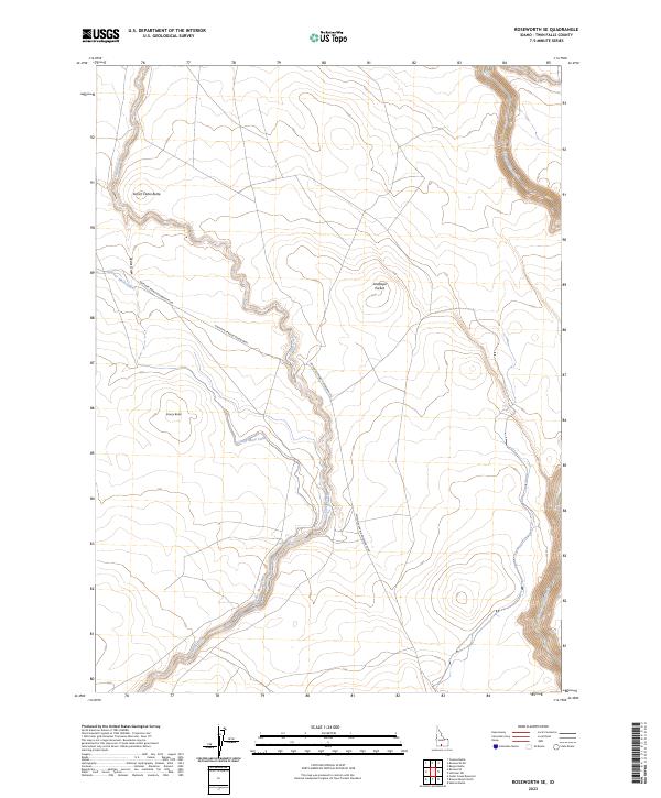 US Topo 7.5-minute map for Roseworth SE ID