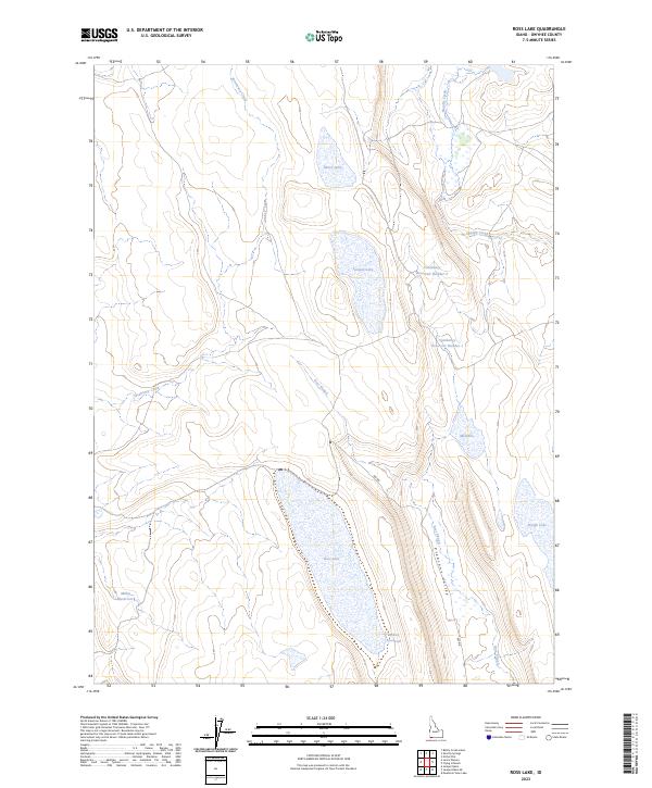 US Topo 7.5-minute map for Ross Lake ID