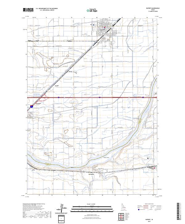 US Topo 7.5-minute map for Rupert ID