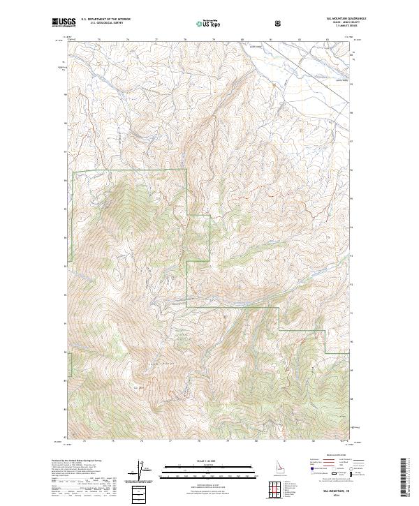 US Topo 7.5-minute map for Sal Mountain ID