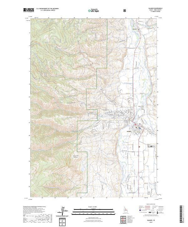 US Topo 7.5-minute map for Salmon ID