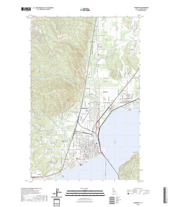 US Topo 7.5-minute map for Sandpoint ID