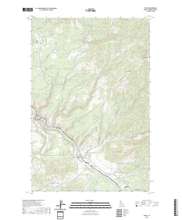 US Topo 7.5-minute map for Santa ID