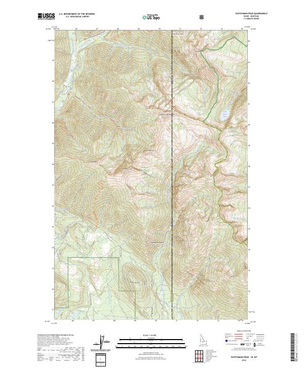 US Topo 7.5-minute map for Scotchman Peak IDMT