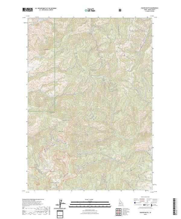 US Topo 7.5-minute map for Shafer Butte ID