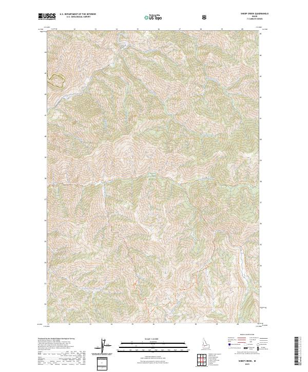 US Topo 7.5-minute map for Sheep Creek ID