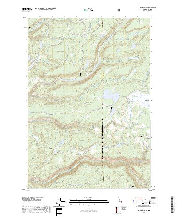 US Topo 7.5-minute map for Sheep Falls IDWY