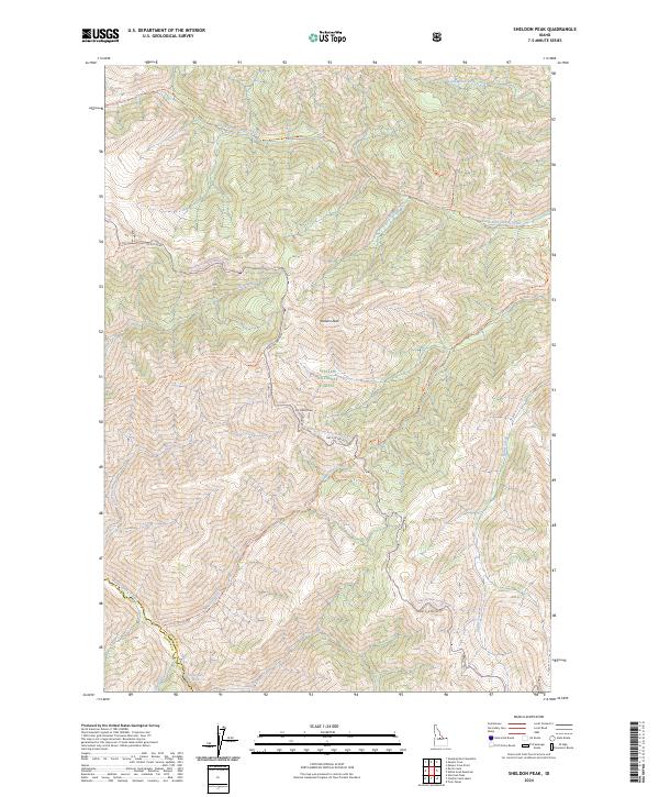 US Topo 7.5-minute map for Sheldon Peak ID