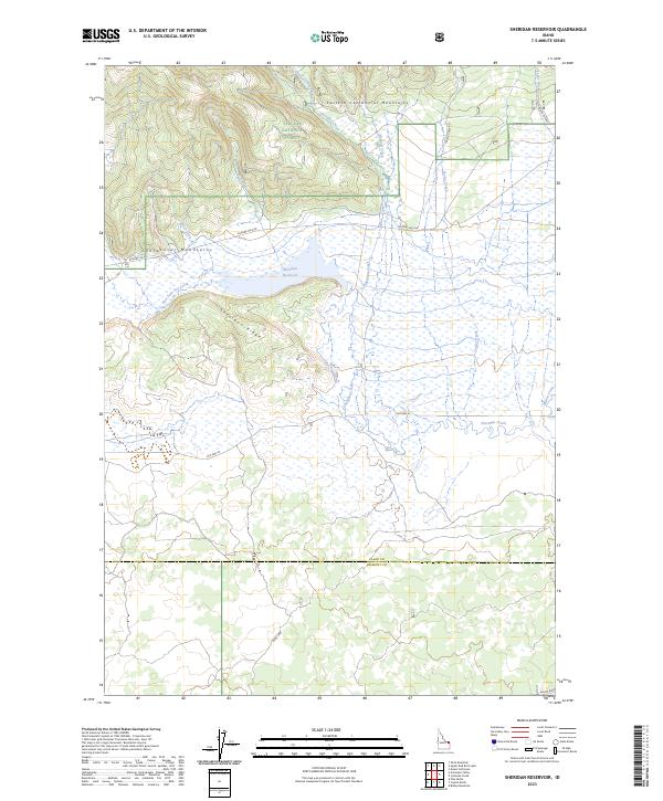 US Topo 7.5-minute map for Sheridan Reservoir ID