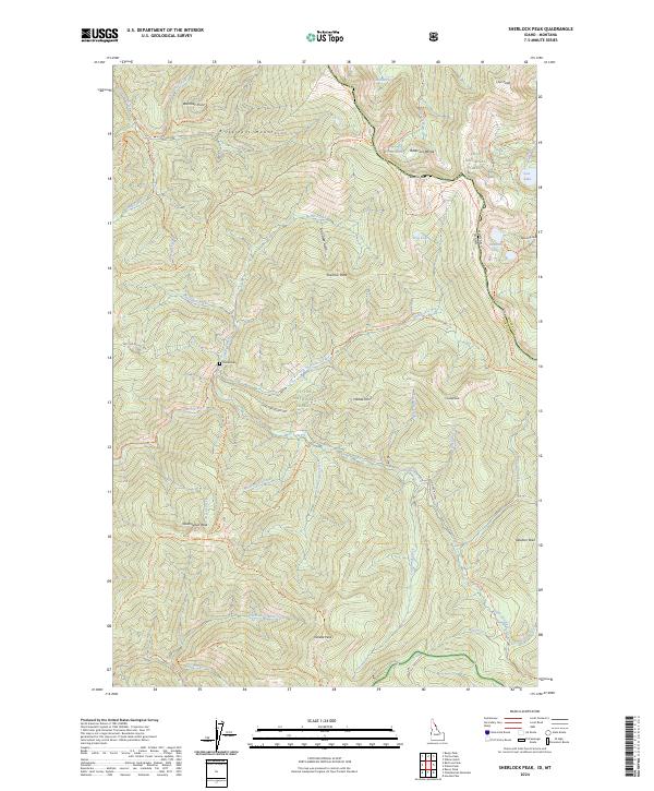 US Topo 7.5-minute map for Sherlock Peak IDMT