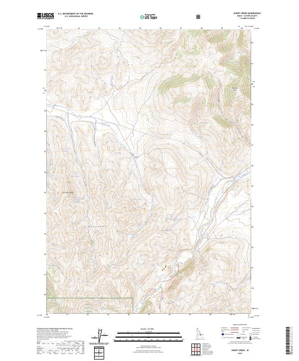 US Topo 7.5-minute map for Short Creek ID