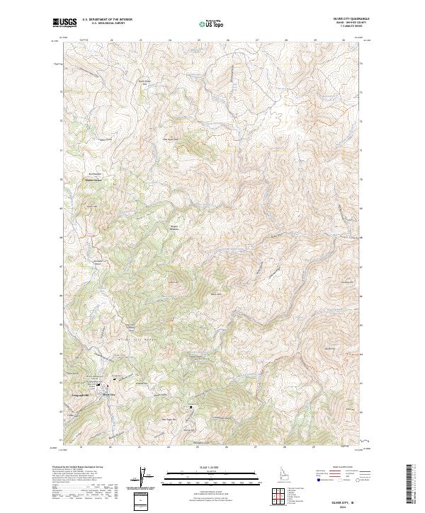 US Topo 7.5-minute map for Silver City ID