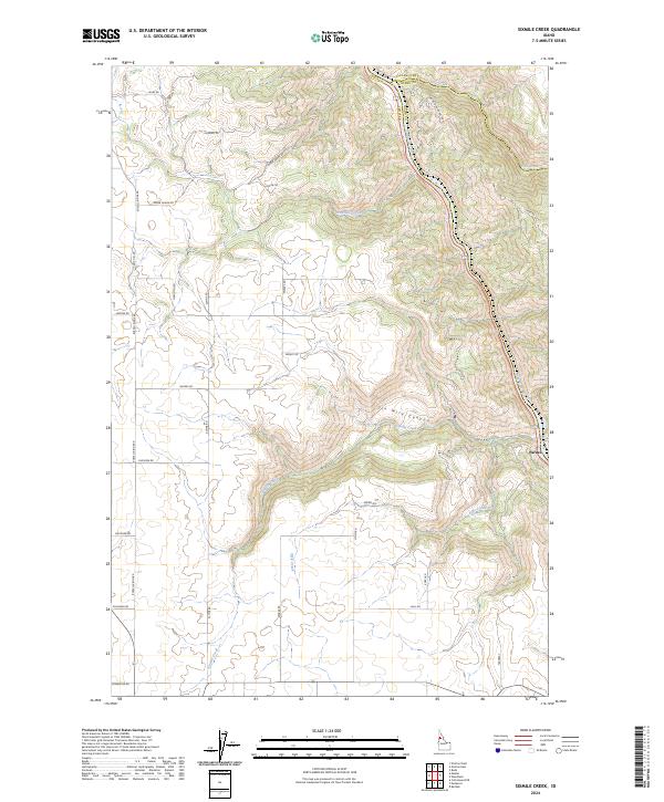 US Topo 7.5-minute map for Sixmile Creek ID