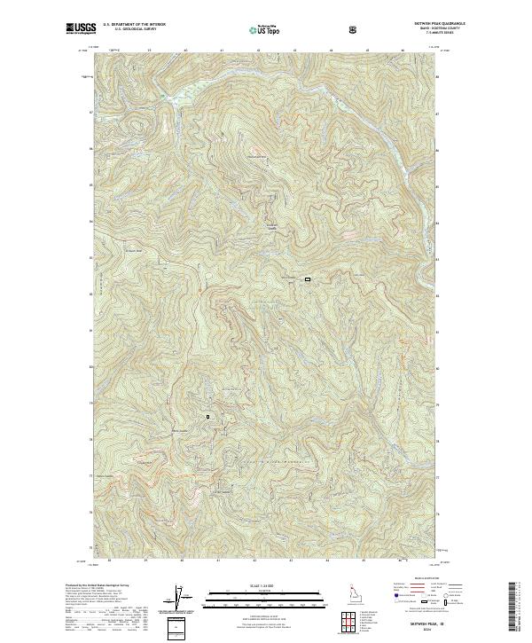 US Topo 7.5-minute map for Skitwish Peak ID