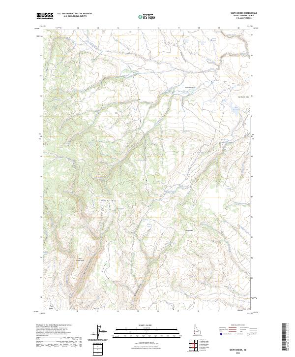 US Topo 7.5-minute map for Smith Creek ID