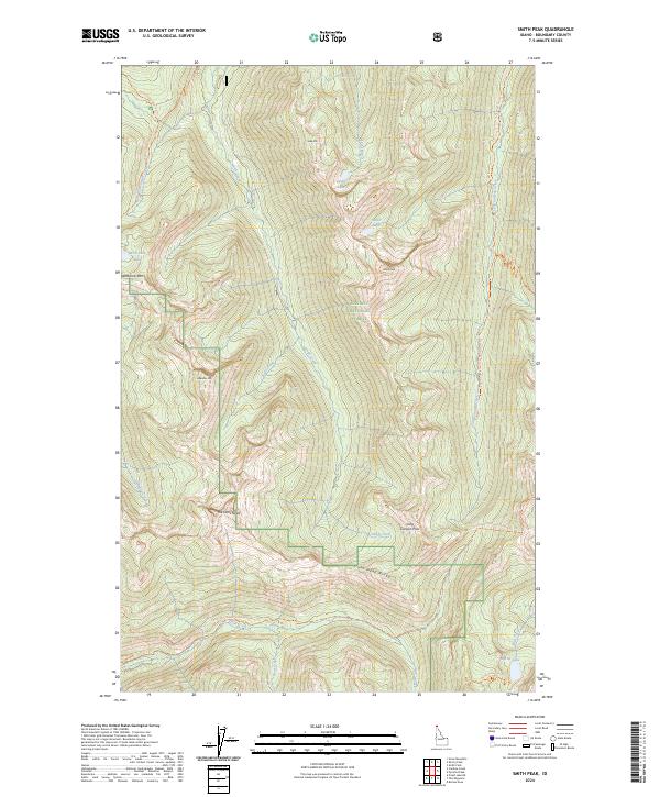 US Topo 7.5-minute map for Smith Peak ID