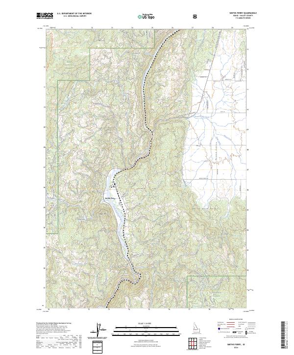 US Topo 7.5-minute map for Smiths Ferry ID