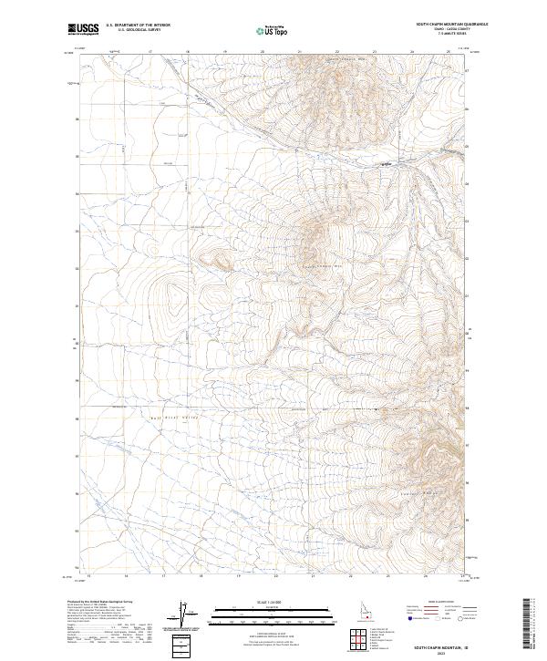 US Topo 7.5-minute map for South Chapin Mountain ID