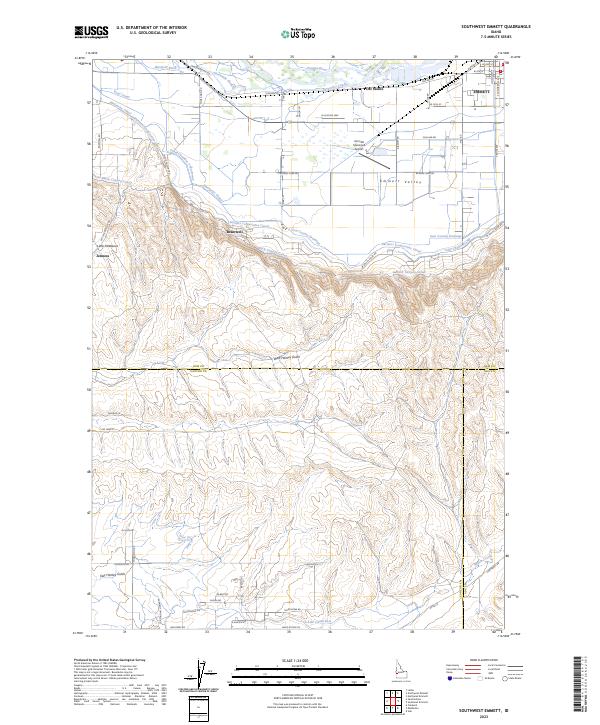 US Topo 7.5-minute map for Southwest Emmett ID