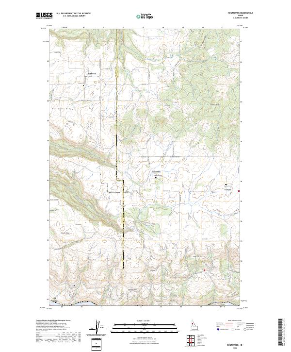 US Topo 7.5-minute map for Southwick ID