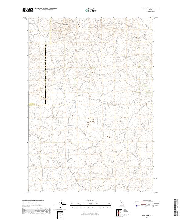 US Topo 7.5-minute map for Split Rock ID