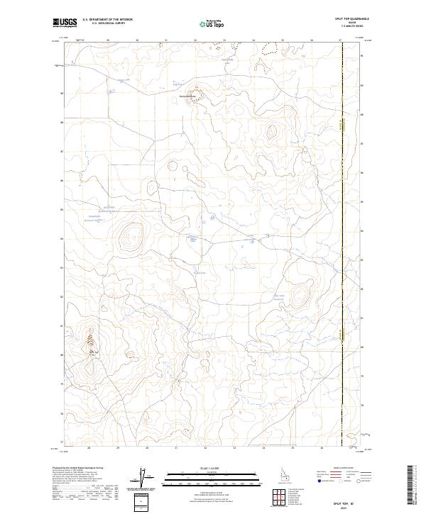 US Topo 7.5-minute map for Split Top ID