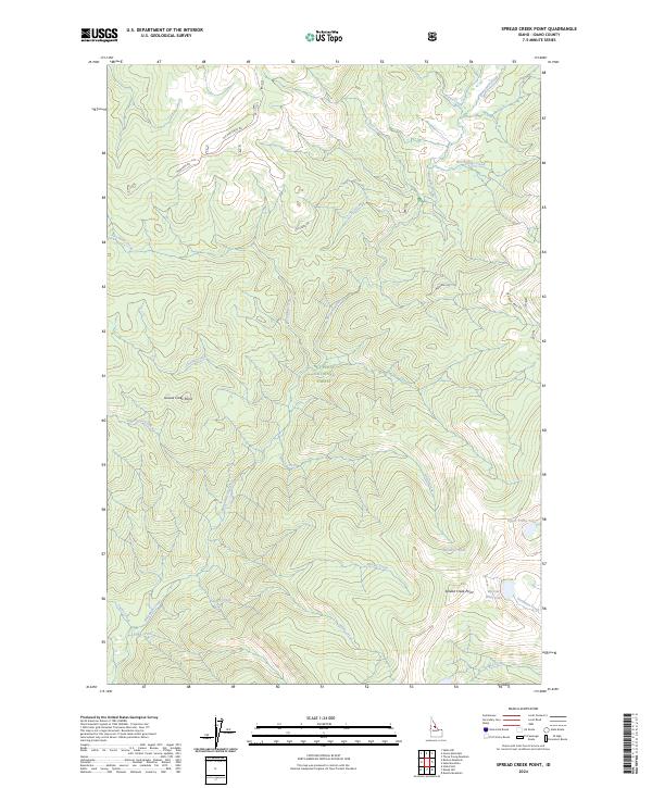 US Topo 7.5-minute map for Spread Creek Point ID