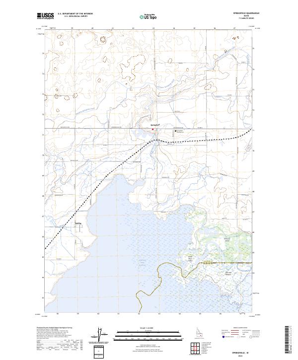 US Topo 7.5-minute map for Springfield ID